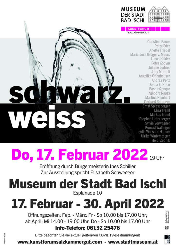 Ausstellung schwarz weiss Kunstforum Salzkammergut