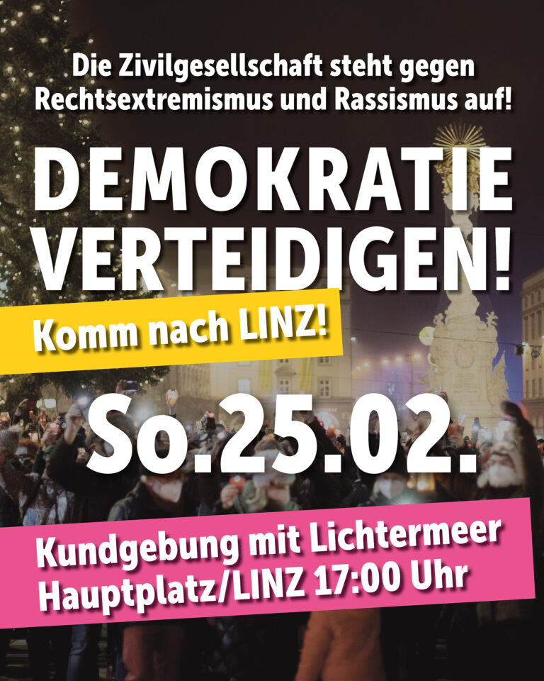Zivilgesellschaft verteidigt Demokratie Lichtermeer gegen Rechtsextremismus und Rassismus