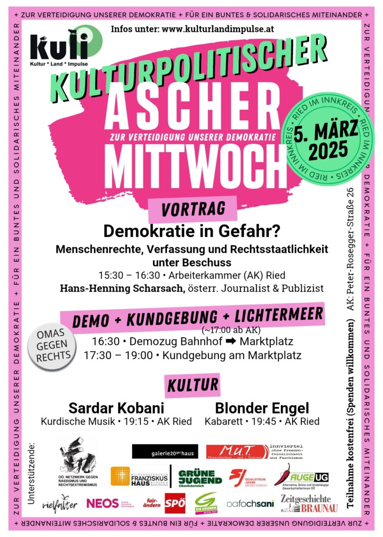 Kulturpolitischer Aschermittwoch in Ried im Innkreis
