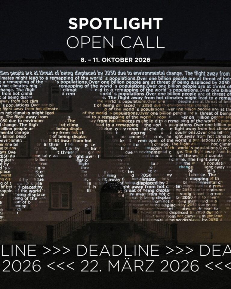 OPEN CALL: Spotlight von 8. bis 11. Oktober 2026