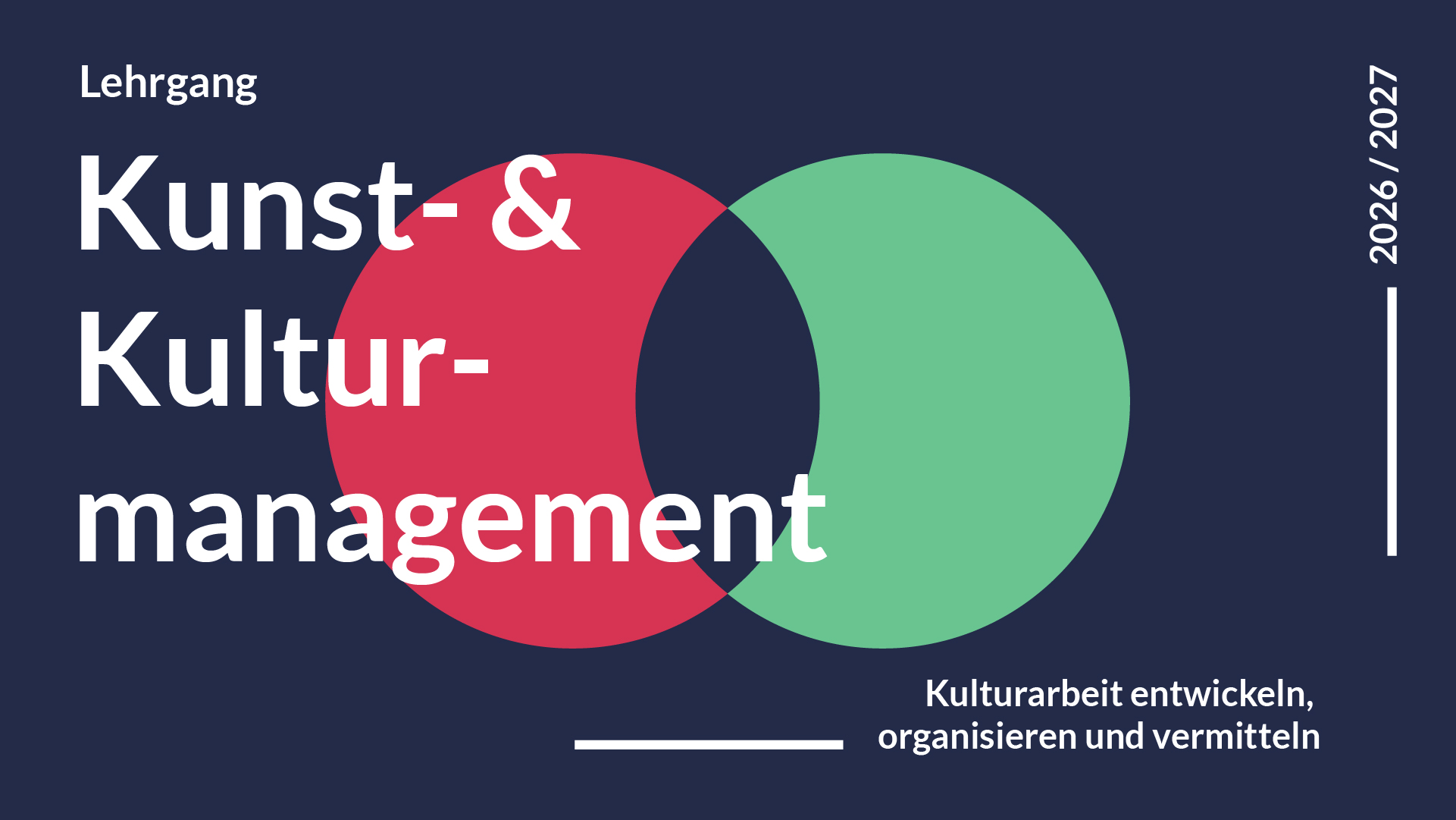Lehrgang Kunst- und Kulturmanagement 2026/27