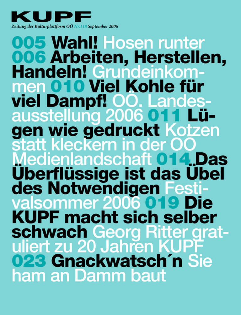 Cover KUPFzeitung #118/2006