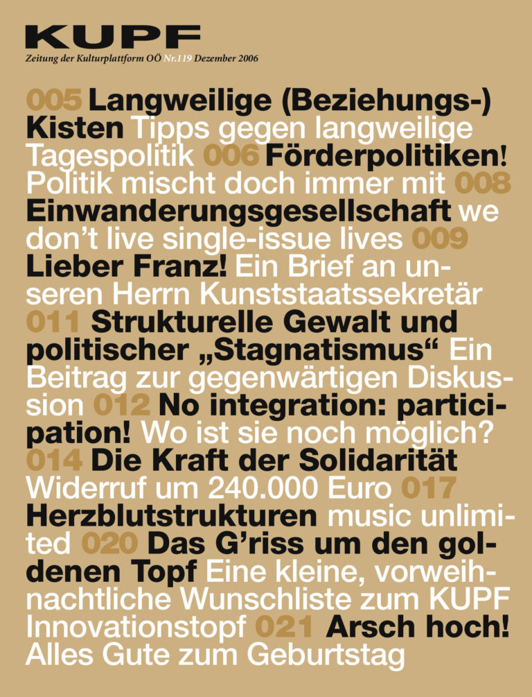 Cover KUPFzeitung #119/2006