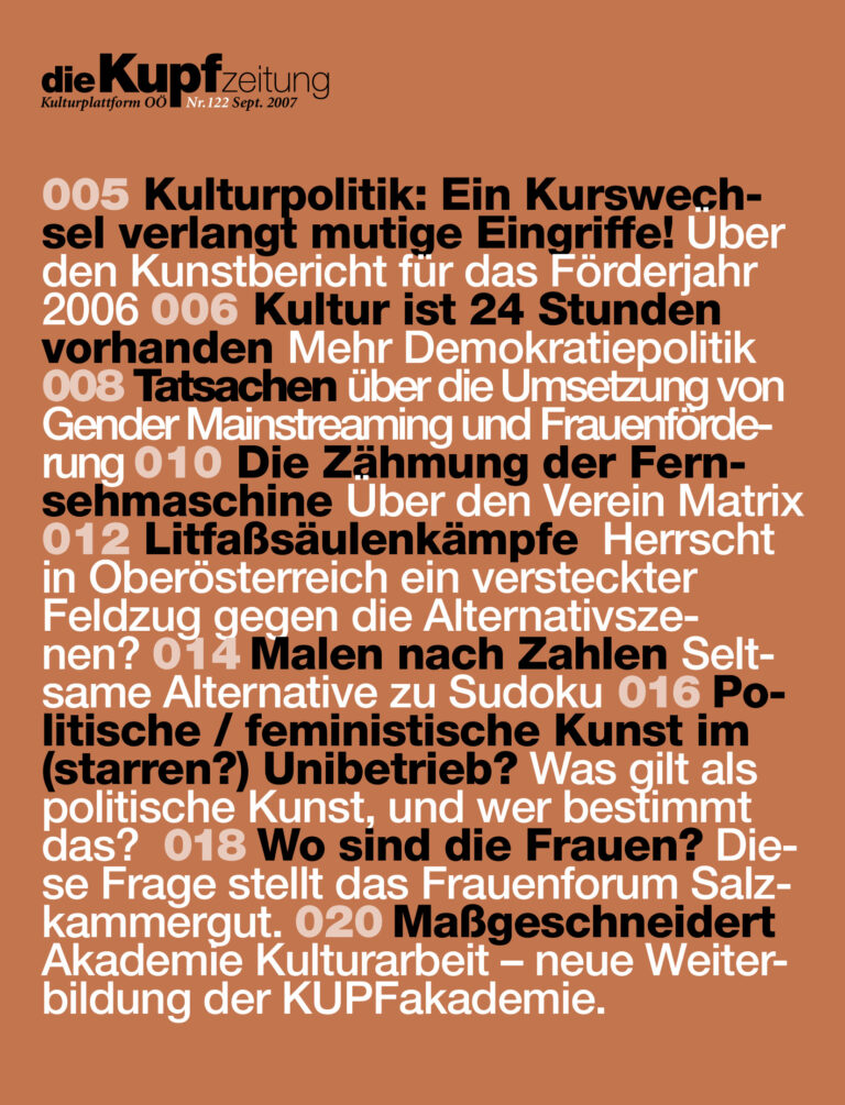 Cover KUPFzeitung #122/2007