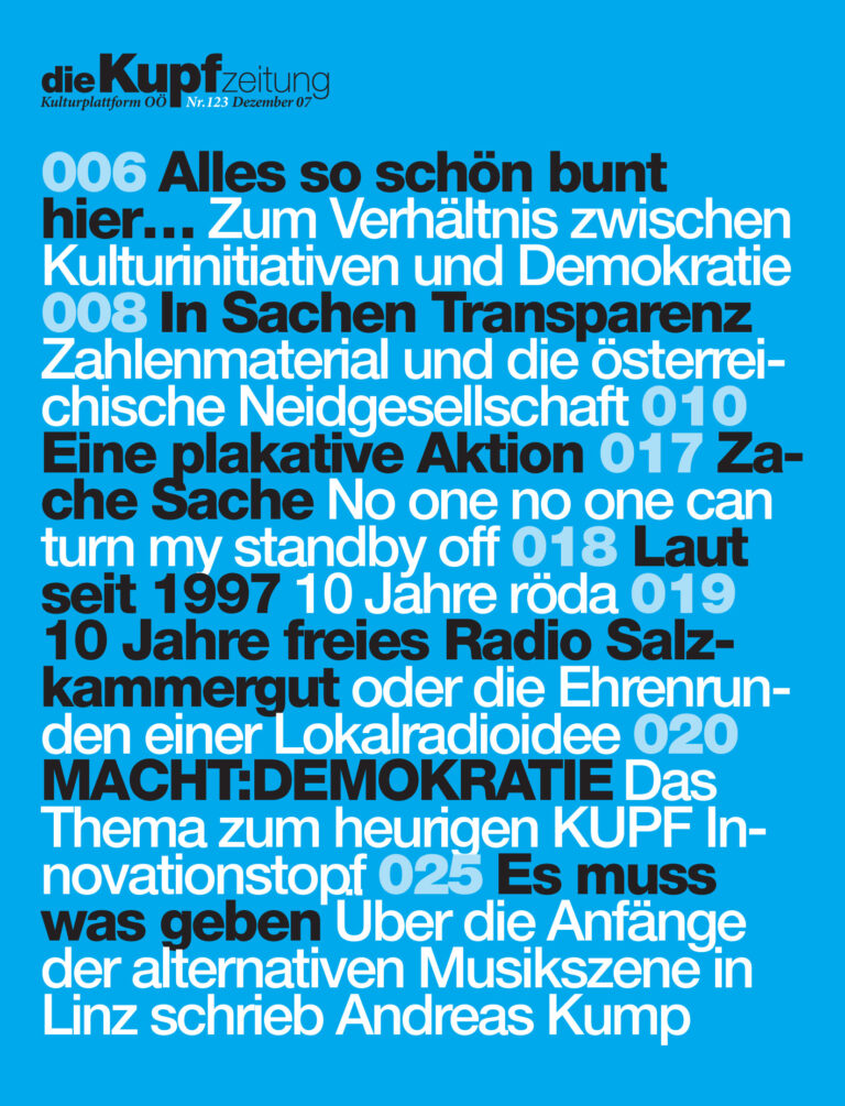 Cover KUPFzeitung #123/2007