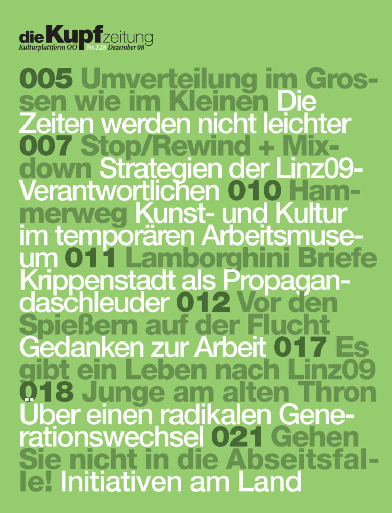 Cover KUPFzeitung #128/2008