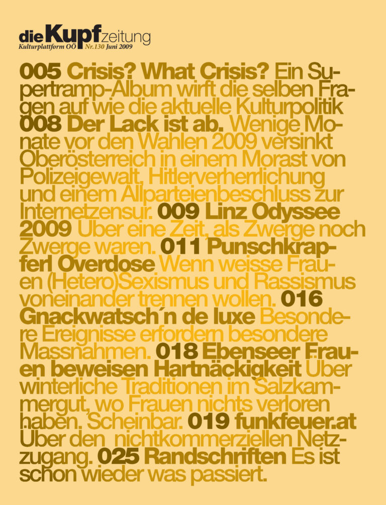 Cover KUPFzeitung #130/2009