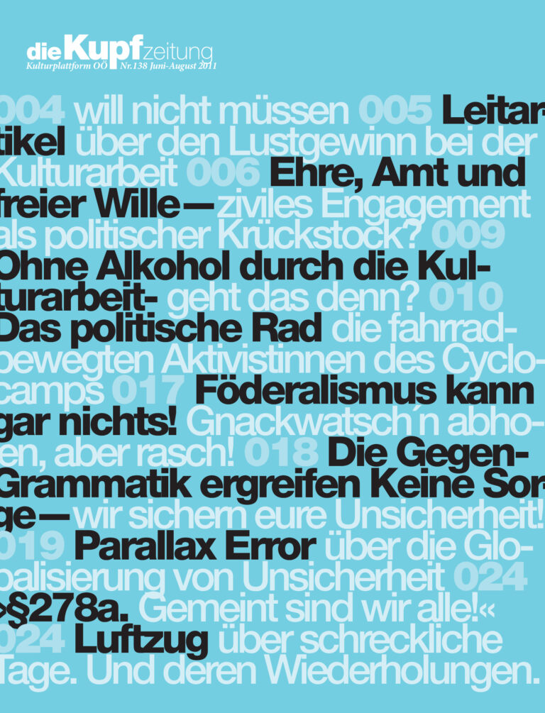 Cover KUPFzeitung #138/2011