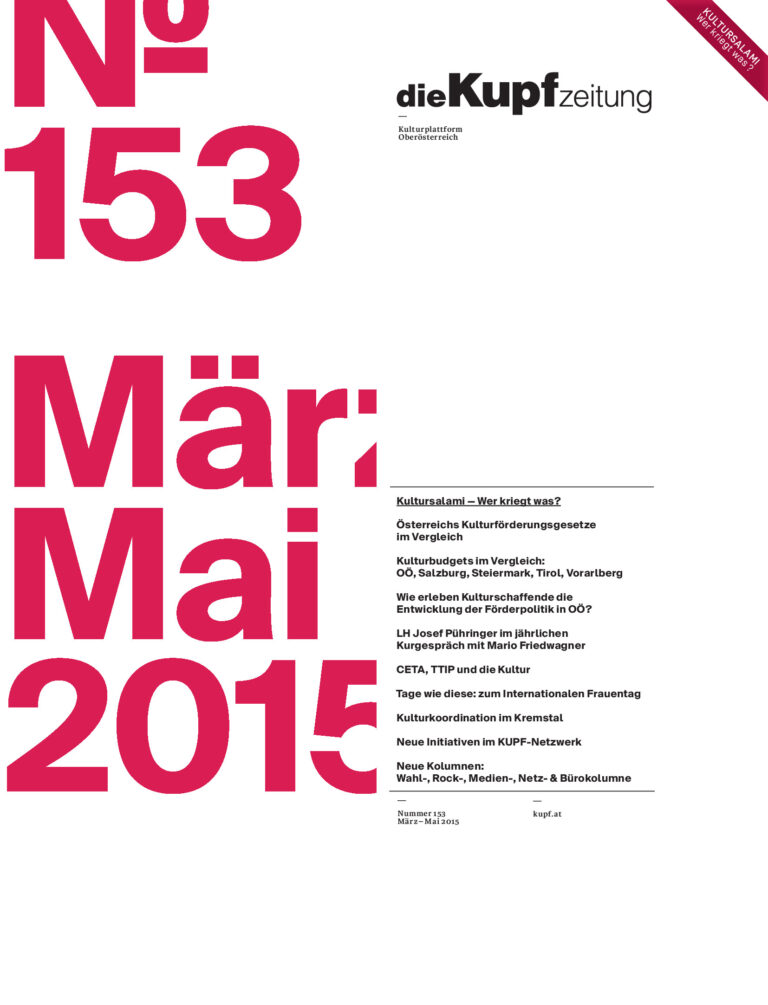 Cover KUPFzeitung #153/2015